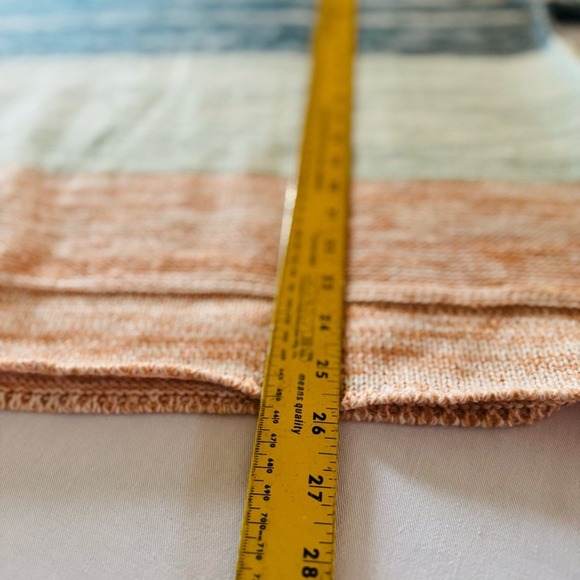 Easel Oversized Colorblock Knit Sweater Pastel Blue Peach Short Sleeve Size S - Picture 7 of 7